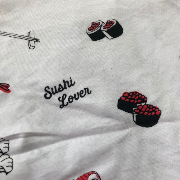 NWT Sushi T-shirt crop top shirt XL French Pastry - Picture 2 of 8
